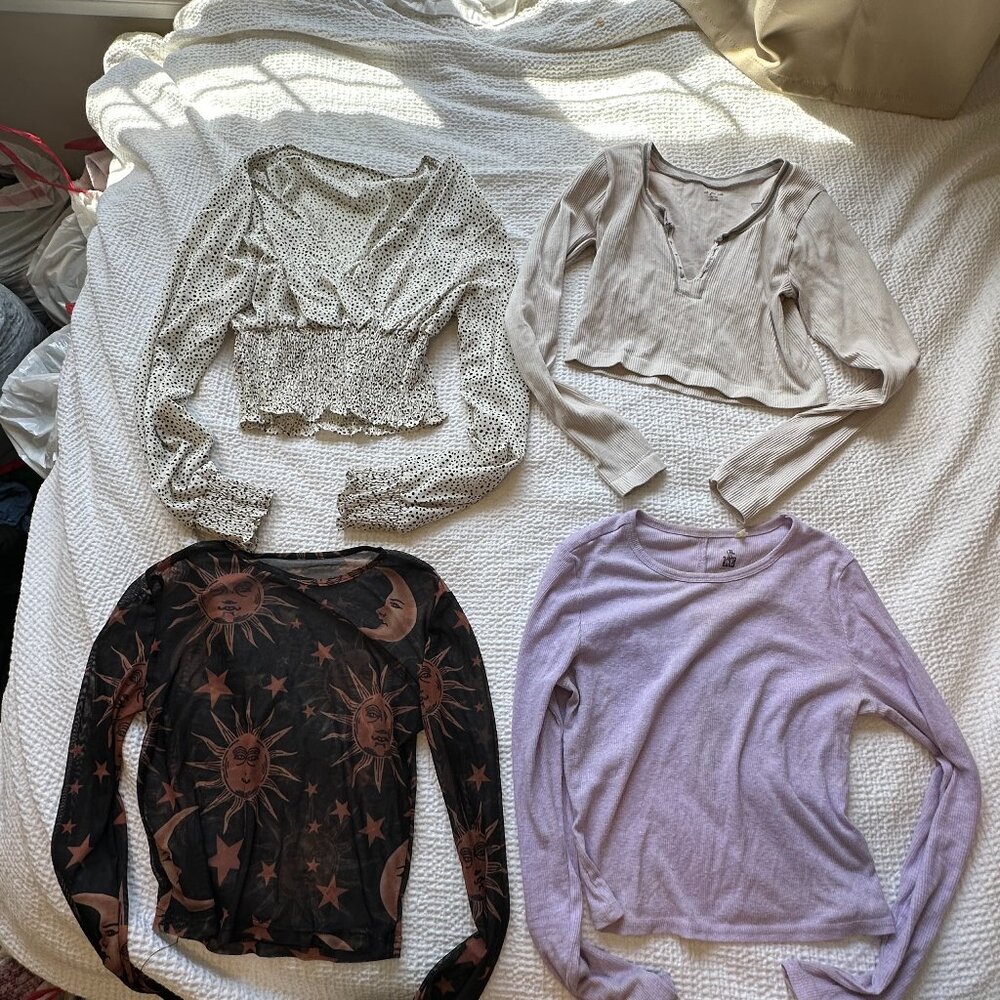 Long Sleeve Crop Top Bundle